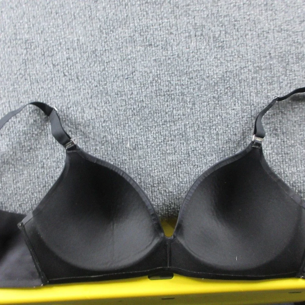 Soma Vanishing Back Bra Womens 34B Black Lightly Lined Seamless T-Shirt